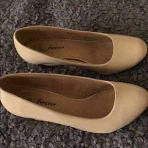 Forever Beige Wedge Shoes